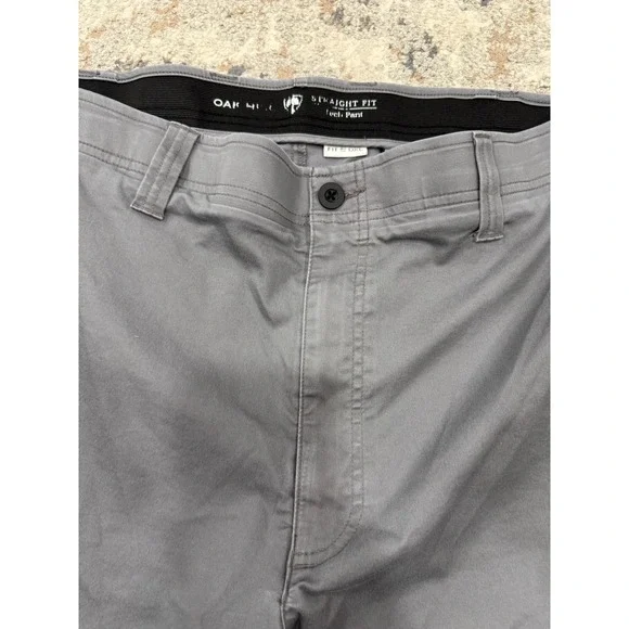 Oak Hill Mens Straight Fit Tech Pant Lot of 2 Khaki Grey 44x28 DXL Business - Picture 5 of 16